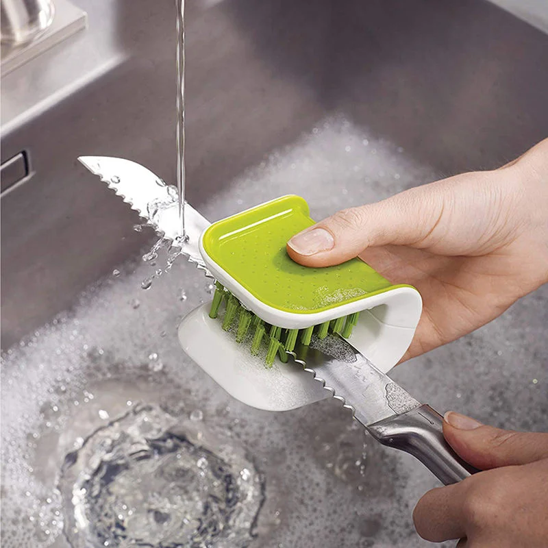 Double Side Plate Cleaning Sponge Bendable Dish Pot Washing Brushes