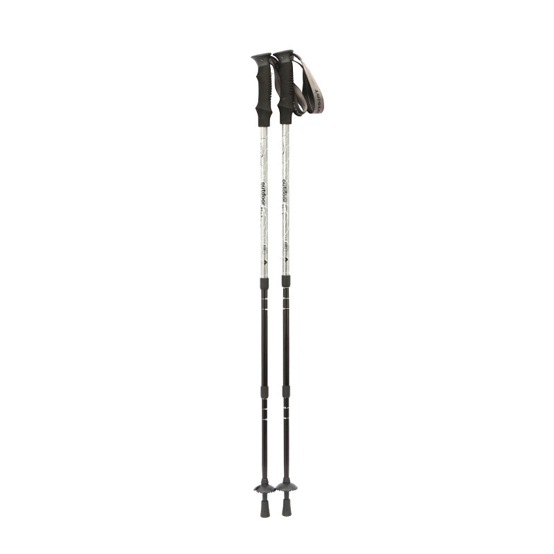 Wholesale 3-Section Telescopic Folding Aviation Aluminum 6061/7075 Tracking Walking Hiking Sticks Trekking Poles