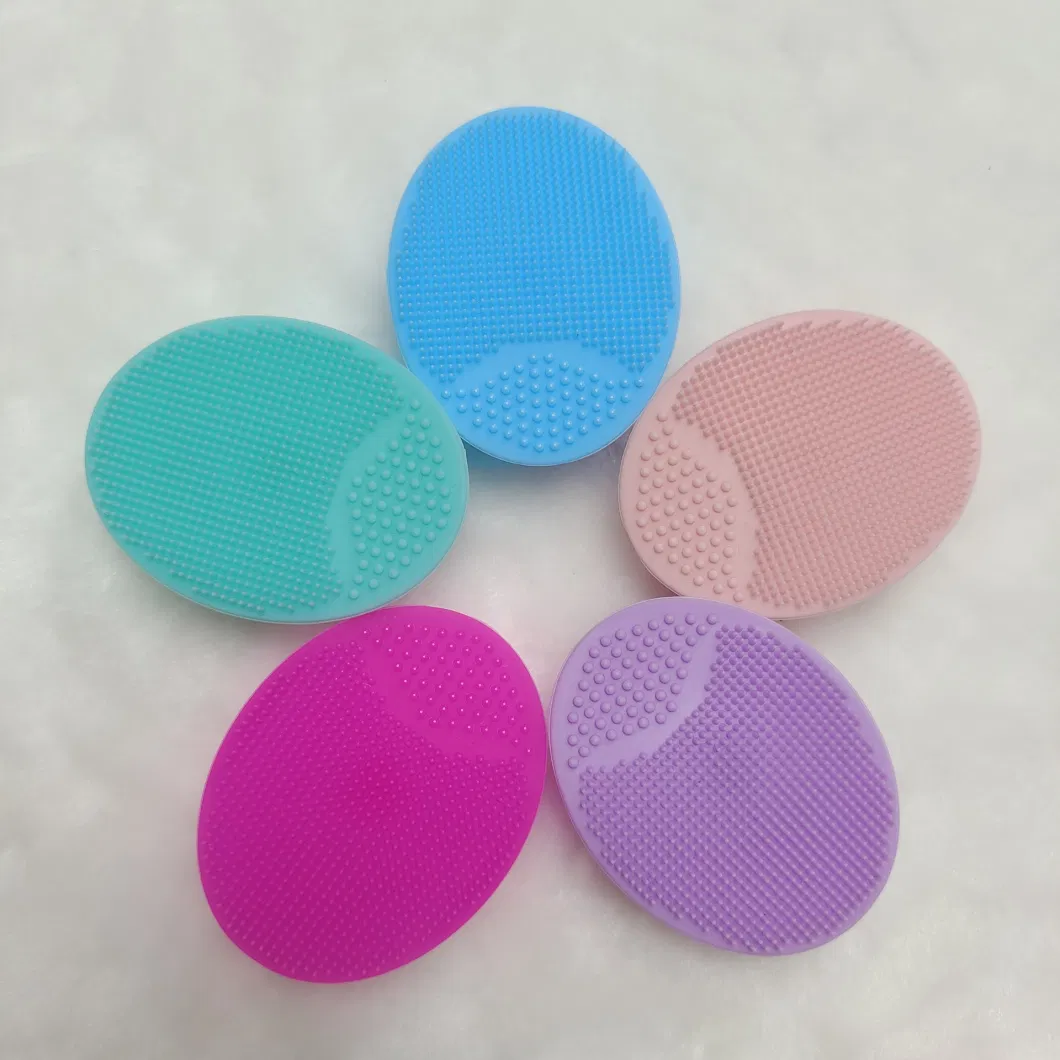 Silicone Large Soft Massage Oval Face Cleaning Brush for Shampoo Baby Bath