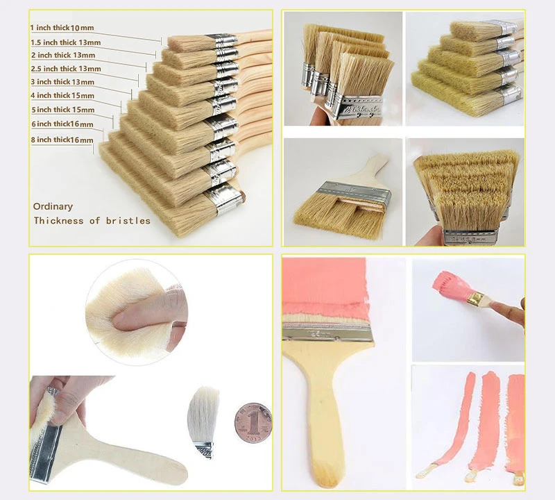 Wooden Furniture Wall Painting Soft Bristle Pet Cleaning Paint Brushes