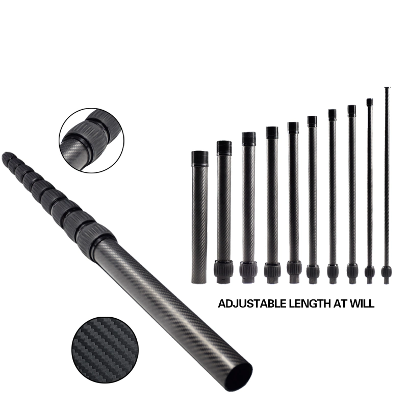 Customize 3K Metal Detector Carbon Fiber Telescopic Poles