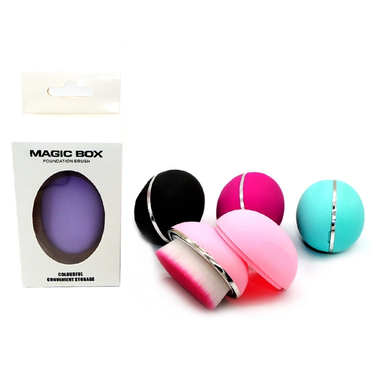 New Arrival Personality Colorful Portable Magic Egg Single Oval Make up Kabuki Foundation Makeup Brush