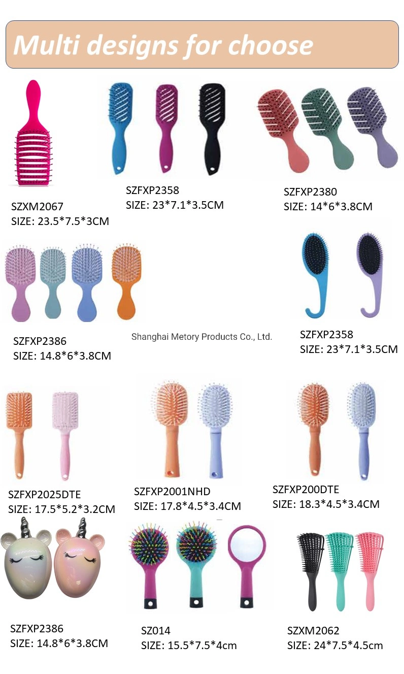 Private Label Portable Oval Mini Wet Paddle Detangling Hair Brushes