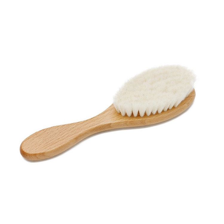 Natural Soft Baby Brush Goat Hair Wooden Bath Bush for Face