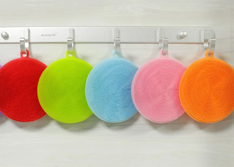 Silicone Scrubber, Silicone Sponges Multipurpose Kitchen Scrub Brush for Dish Pot