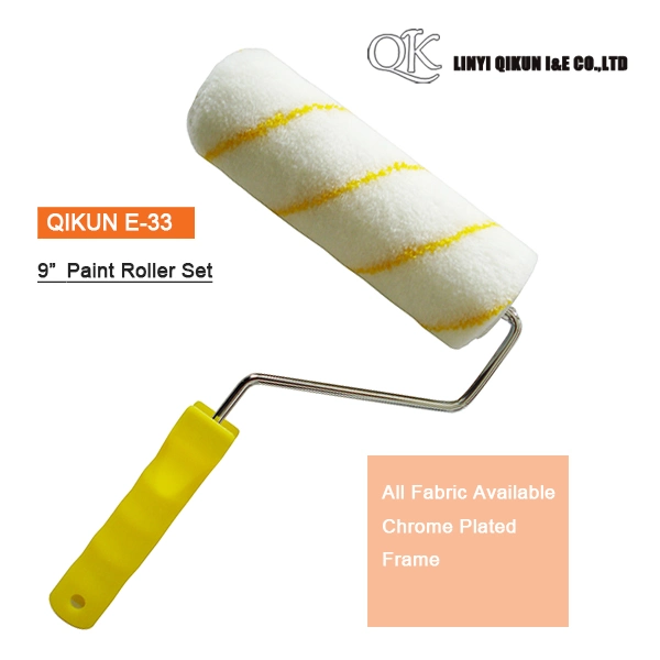 E-25 Hardware Decorate Paint Hand Tools Acrylic Fabric Paint Roller Yellow Color Sponge Foam Roller