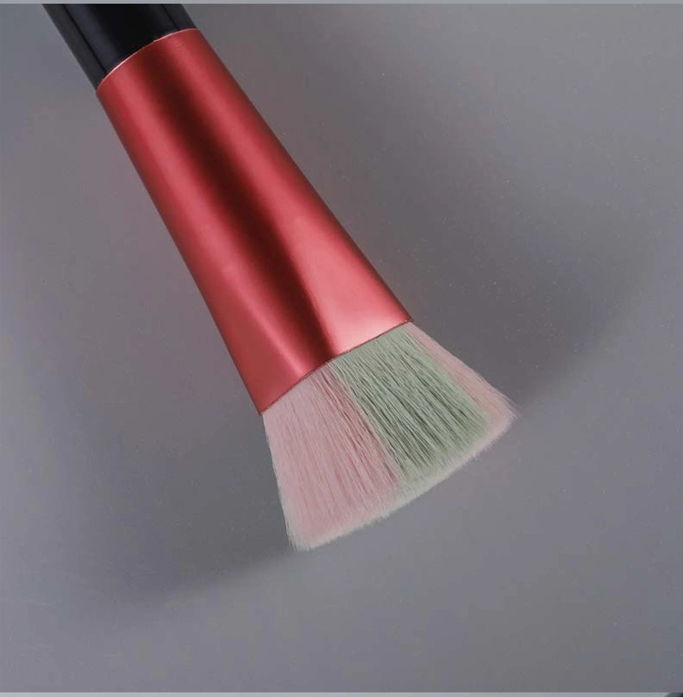 Single Flat Top Kabuki Powder Brush Private Label Synthetic Hair Face Flat Foundation Brush