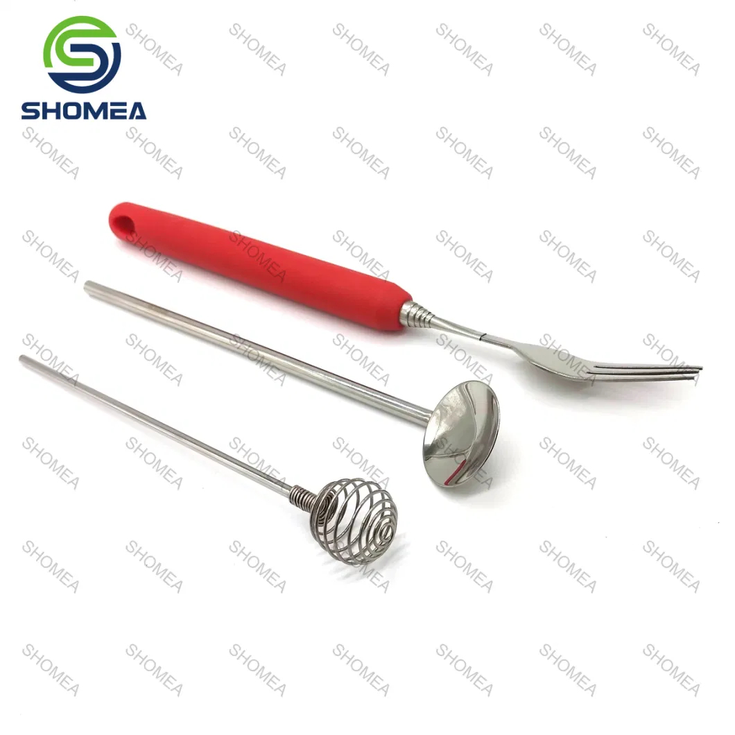 Customized Stainless Steel Telescopic Pole Smoke Detector Extension Rod with Magnet on The Top for Testing Tool