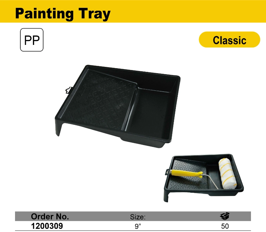 Crownman 9&quot; Black PP Paint Tray