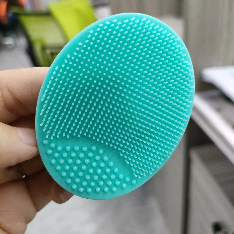 Silicone Large Soft Massage Oval Face Cleaning Brush for Shampoo Baby Bath