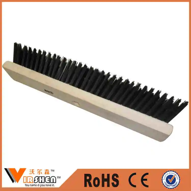 Floor Wall Brush Plastic Filament Brush Wooden Handle in Brush