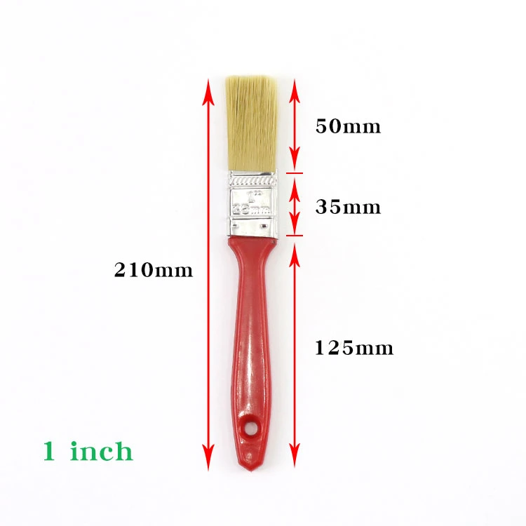 Wood Plastic Handle Natural Bristle Rayon Paint Brush Different Color Size Customizable