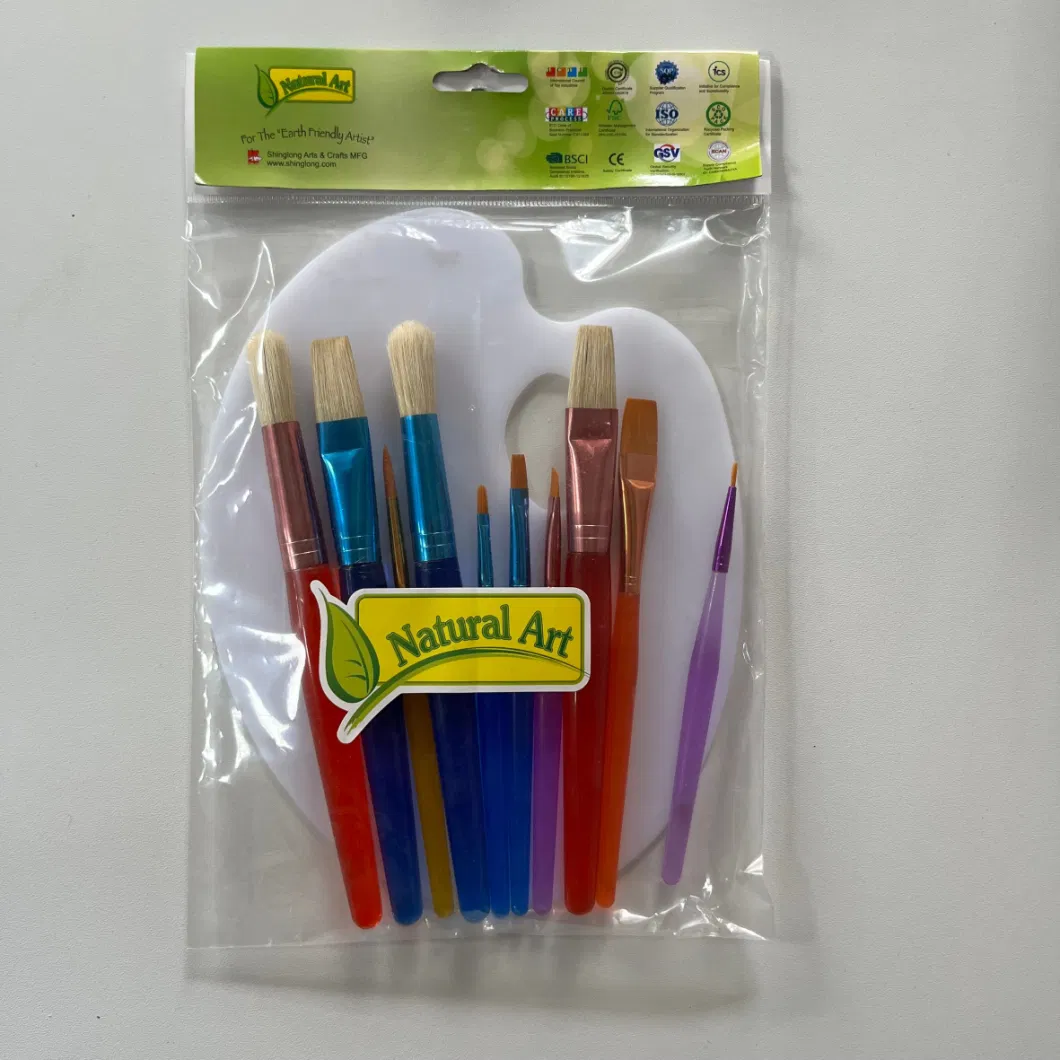 25PCS Sizes, Craft Paint Brush, Plastic Handle and Wood Handle Suit