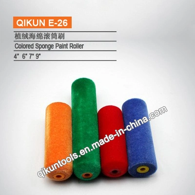 E-25 Hardware Decorate Paint Hand Tools Acrylic Fabric Paint Roller Yellow Color Sponge Foam Roller