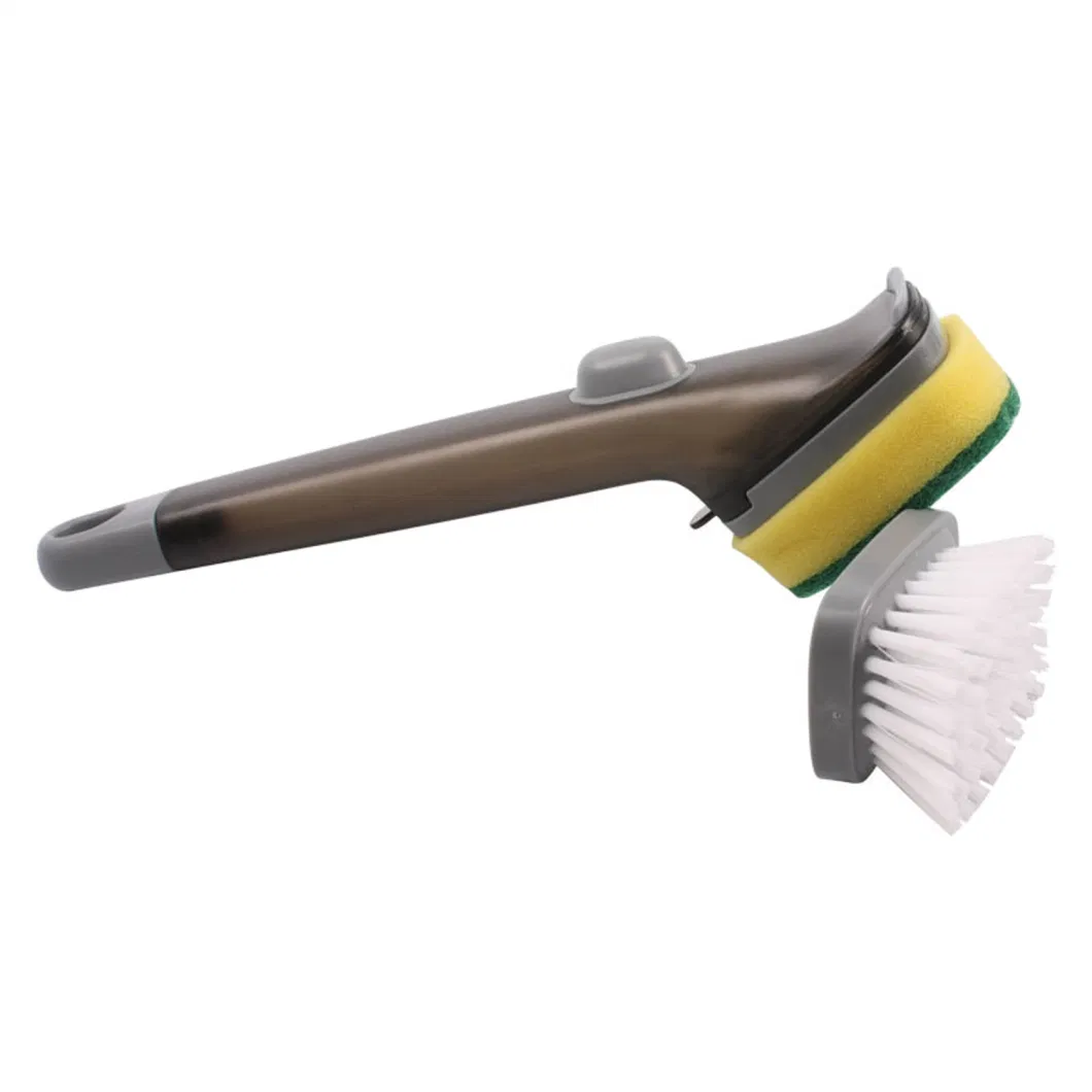 Scouring Pad Soap Dispensing Dish Brush with Replacement Head