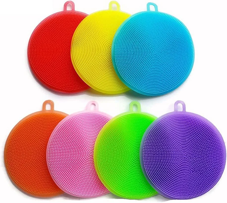 Kitchen Silicone Sponge Dish Brush Double Sided Cleaning Sponges