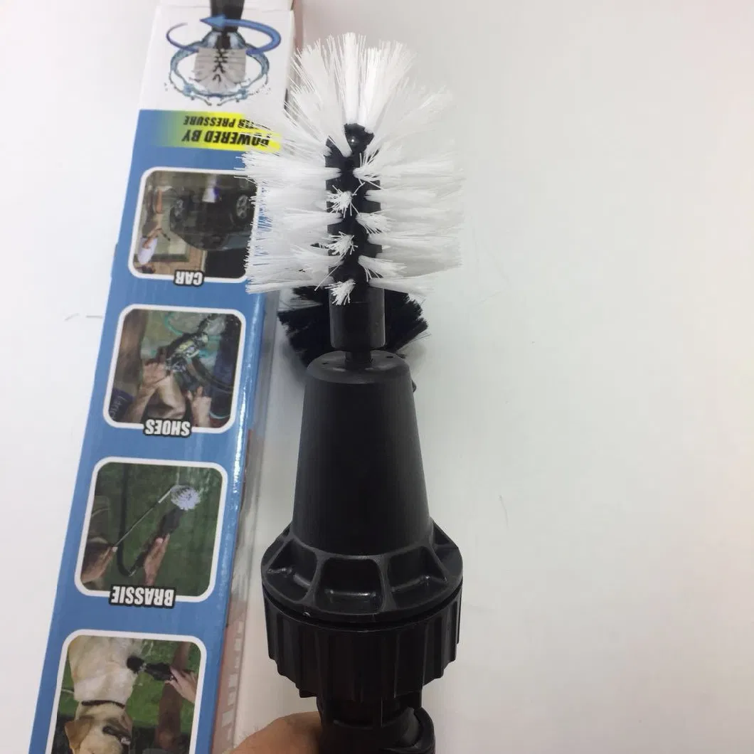 Handle Water Pipe Adaptable Spray Cleaning Brush Car Wash Rotating Cleaning Brush