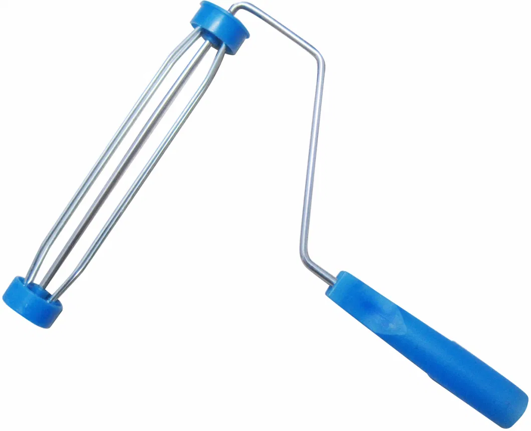 Plastic Blue Handle Cage Style Roller Frame 9&quot;