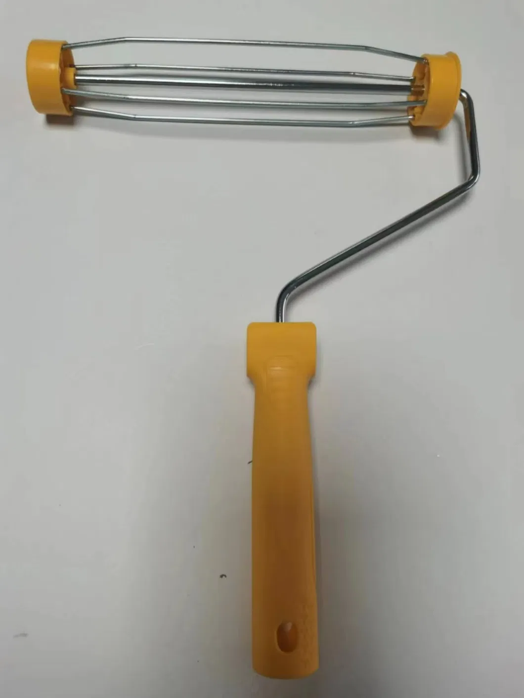 Yunxiao American Style Paint Roller Frame Zinc Plate Frame with 4 Cages Yellow Plastic Handle