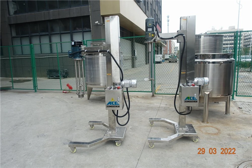 Paint Chemical Lifting Large Capacity 0-1440rpm Frequency Electric Dispersing Stirrer High Shear Mixer Factory