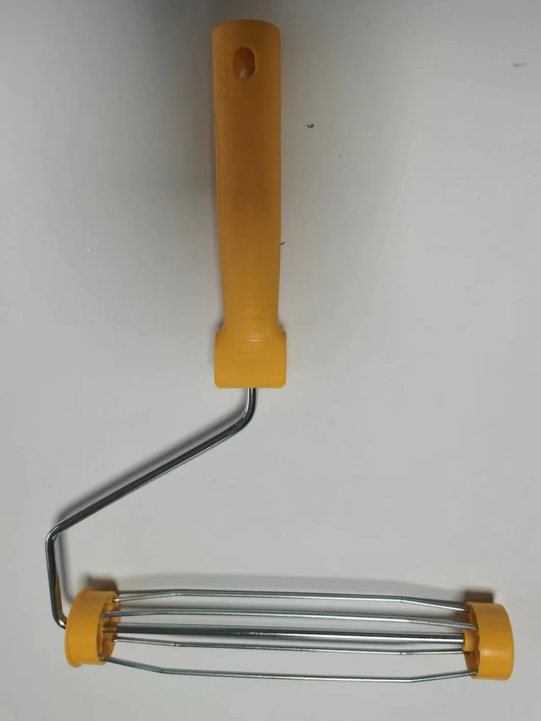 Yunxiao American Style Paint Roller Frame Zinc Plate Frame with 4 Cages Yellow Plastic Handle