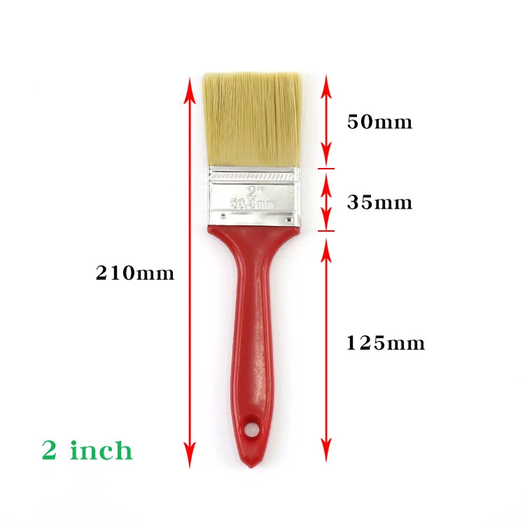 Wood Plastic Handle Natural Bristle Rayon Paint Brush Different Color Size Customizable