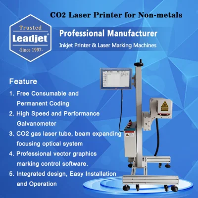  Leadjet Auto Batch Printing Machine CO2 Laser Date Marking Machine PVC Pipe Printer