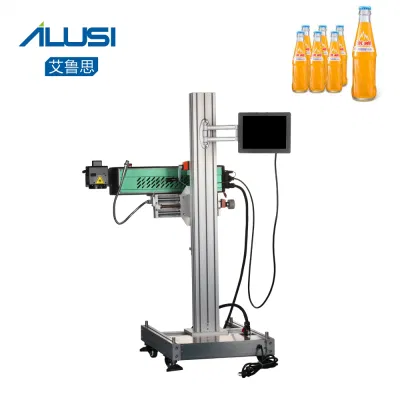 Online Flying Laser Marking Machine Fiber CO2 UV Mopa Laser for Assembly Line Beverage and Food Plants