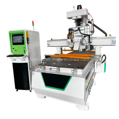 Jinan CNC Wood Carving Cutting Machine 3 Axis 1325 Atc CNC Router with Saws for Furniture Cabinet Making