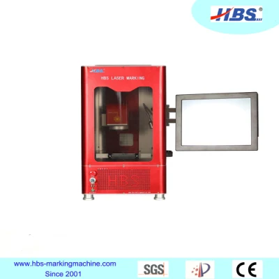 20W Benchtop Enclosed Fiber Laser Marking Machine with Fullly Enclosed Cabint