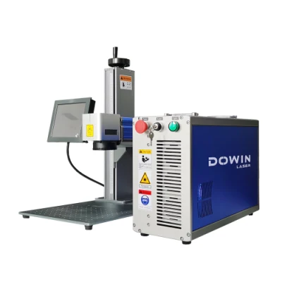  Logo Printing Laser Coding Machine Automatic Fly 40W 50W CO2 Laser Marking Machine with Conveyor for Plastic Pet Water Bottles