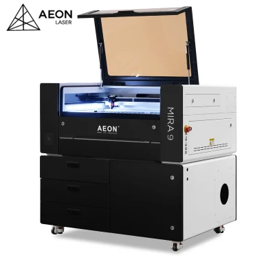  Aeon 30W/60W/80W/RF30W Logo Vector Engraving Machine 9060 7045 5030 Water Cooling Fiber Laser Marking Machine for Metal Deep Engraving with CE FDA SGS