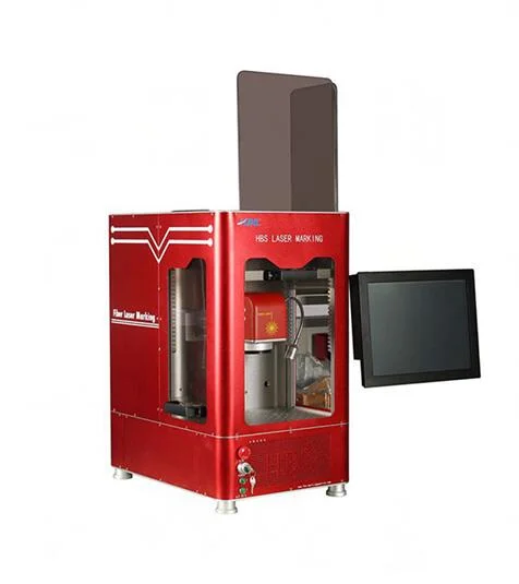 20W Benchtop Enclosed Fiber Laser Marking Machine with Fullly Enclosed Cabint