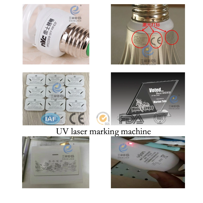 20W Mini Portable Flying Fiber/CO2/UV Laser Marker Marking Machine Laser Engraver Engraving Equipment Label Logo Printing Machine for Plastic/Metal/PCB/Bottle