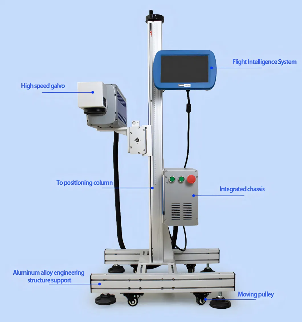 Bec Fast Online Flying CO2 Laser Marking Machine Production Date Laser Marker Plastic Label