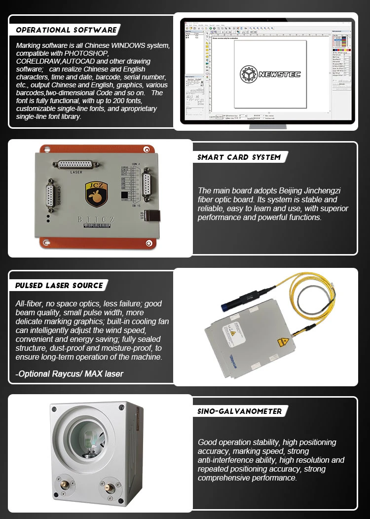 Desk Portable Type 20W 30W 50W 100W Fiber CO2 UV Laser Marking Machine Price