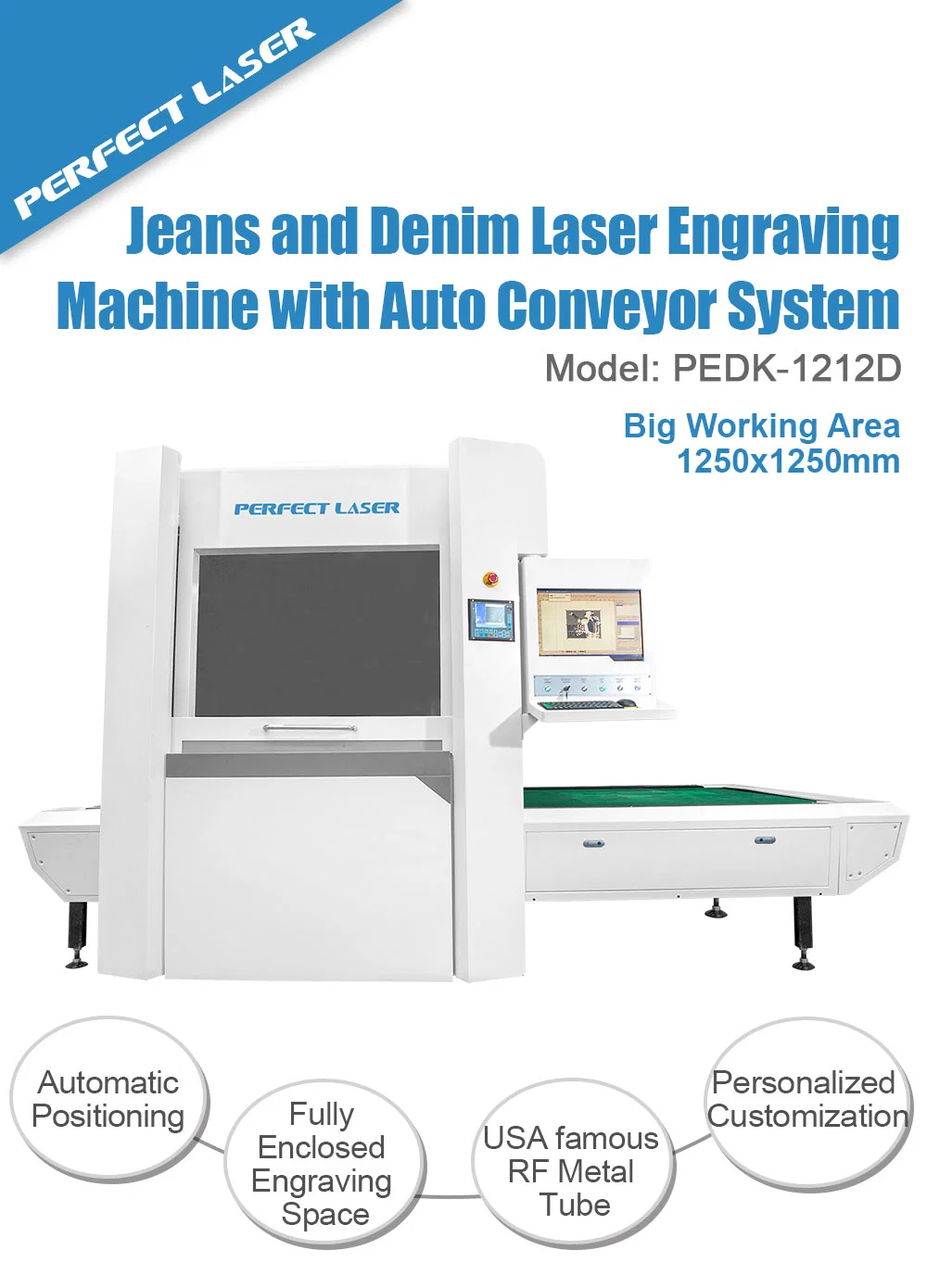 High-Efficiency Galvanometer-Scanning Laser Engraving Machine for Jeans and Denim