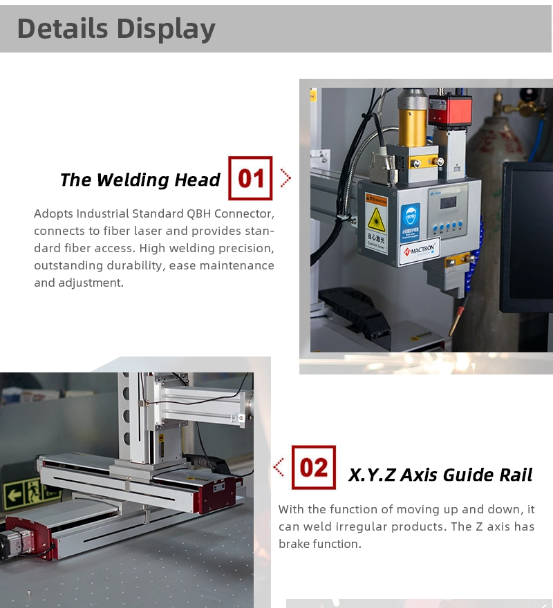 Four-Axis Fiber Continuous Laser Welding Machine with CCD Monitoring