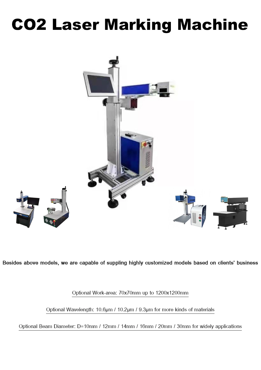 30 Watt Fiber Laser Marking Machine Fly Laser Marker for PVC Pipe/ Plastic Pipe Batch Code Marking