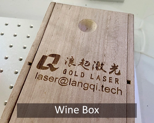 Online CO2 Flying Laser Marking Machine for Jeans Wood Bottles