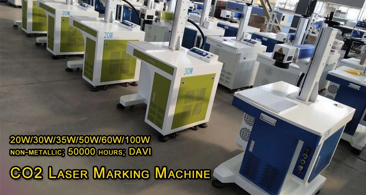 Fast Delivery Split Desk Portable Type 20W 30W 50W 100W Fiber CO2 Laser Marking Machine for Non-Metal Materials