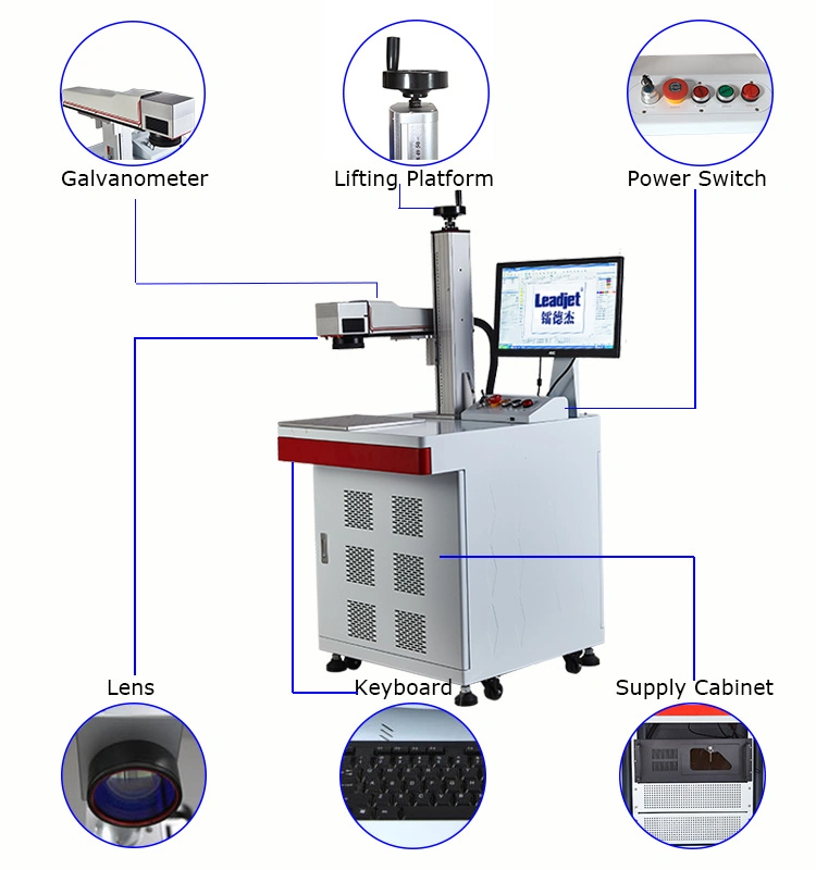 Static Fiber Laser Marking Machine With Work Table