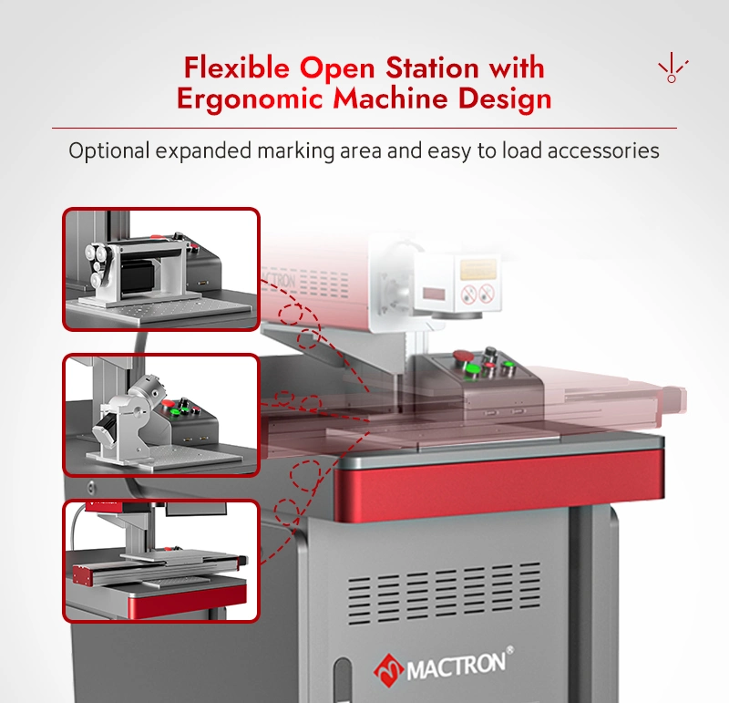 Wood Crystal Plastic Leather CO2 Laser Marking Machine