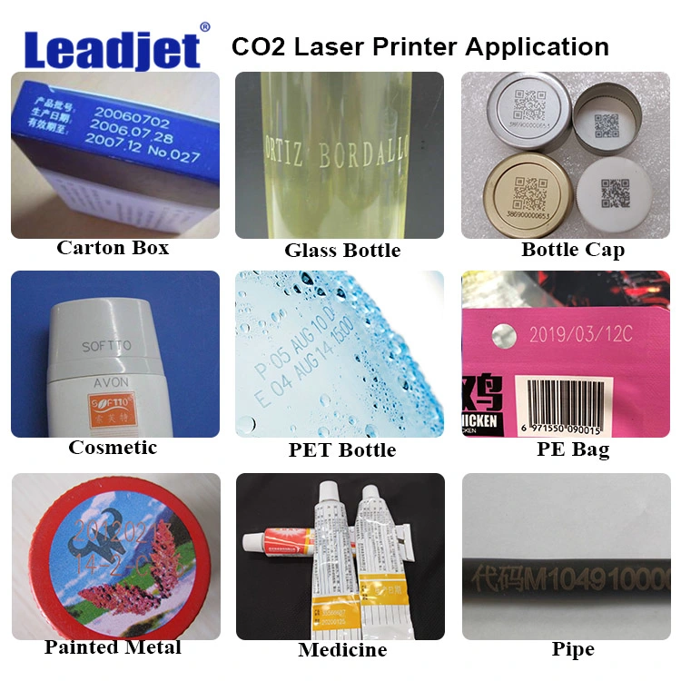 30W/60W Manufacturer Expiry Date Laser Code CO2 Laser Marking Printer Machine