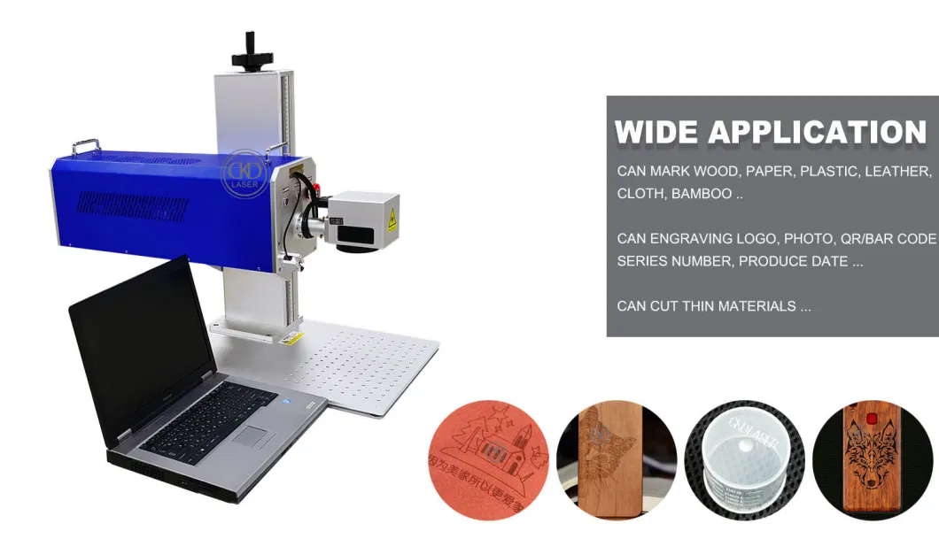 CO2 Laser Marking Machine for Furniture Garage Wood Cloth Paper