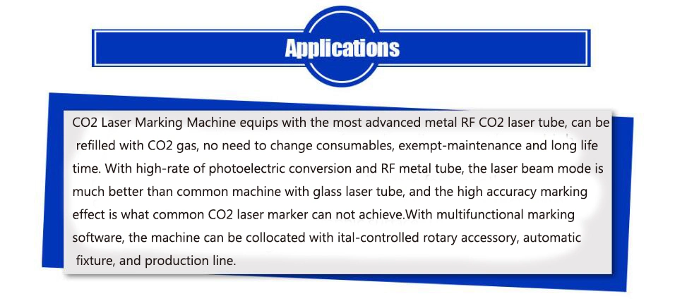 10W/ 20W/ 30W/ 50W Raycus/ Max/ Ipg Portable CO2 Laser Marking Printing Machine Price for Logo Printing on Nonmetal Material