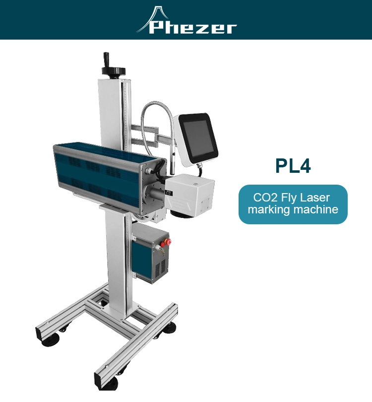 Low Price CO2 Flying Laser Marking Machine with Conveyor for Production Date Expiry Date