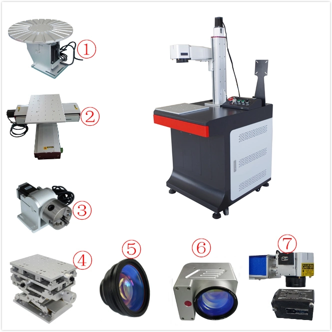20W Metal Jewelry Plastic Fiber Laser Marking Engraving Machine with Enclosed