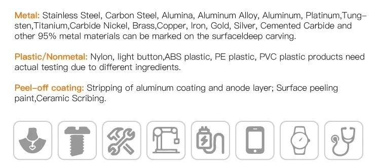 Fiber Laser Marking Machines 30W /20W/50W Optional CO2 / UV Laser Marking Machines Laser Engraving Machine Metal and Nometal