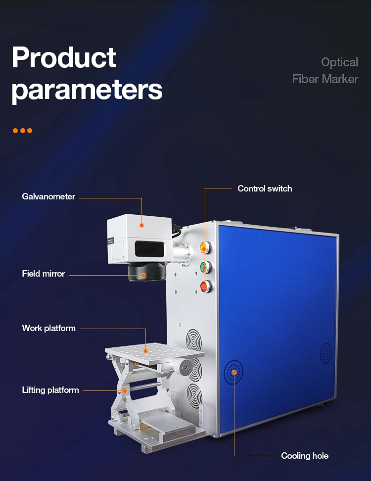 20W/30W/50W/ 3D/ UV/CO2/ UV Fiber Laser Marking Machine for Steel, Aluminum